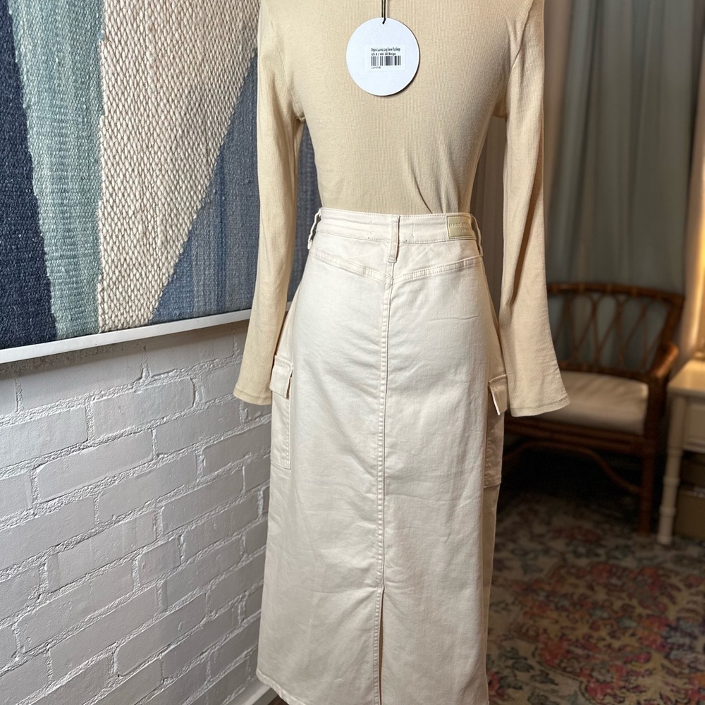 Marc New York Tan Denim Maxi Skirt - Picture 10 of 14